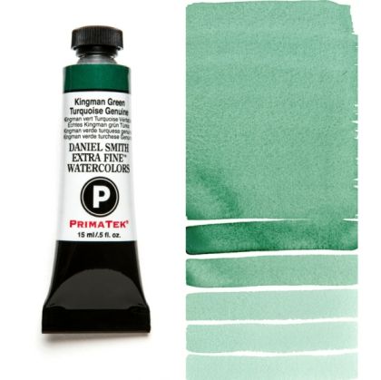 DANIEL SMITH PrimaTek Kingman Green Turquoise Genuine Watercolor 15 ml. - World`s finest artists` paints