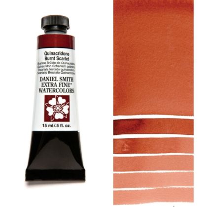 DANIEL SMITH Extra Fine™ Quinacridone Burnt Scarlet Watercolor 15 ml. - World`s finest artists` paints