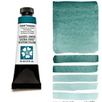 DANIEL SMITH Extra Fine™ Cobalt Turquoise Watercolor 15 ml. - World`s finest artists` paints