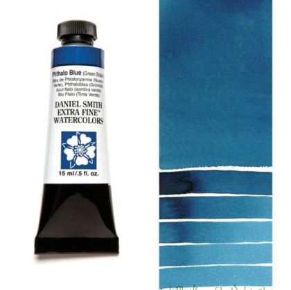 DANIEL SMITH Extra Fine™ Phthalo Blue (Green Shade) Watercolor 15 ml. - World`s finest artists` paints