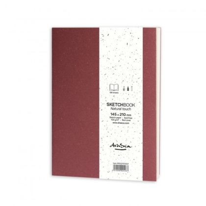 sketchbook 'Natural Touch' 14.5*21cm 128sh red cover