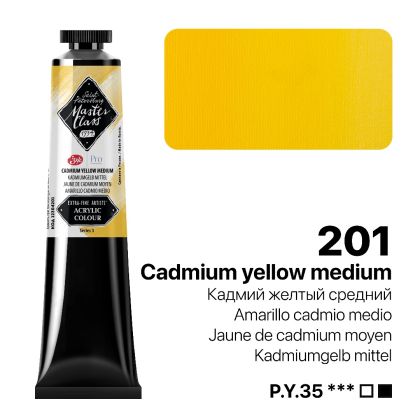 MASTER CLASS PRO ACRYLIC 46ml. - No.201 Cadmium Yellow Medium