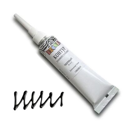 Black universal acrylic liner "Decola", 18 ml tube
