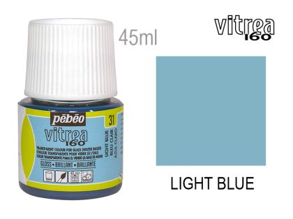 Боя за стъкло - 31 Светло синьо, PEBEO Vitrea 160