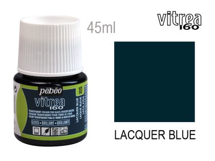 Glass paint - 10 lacquer blue, PEBEO Vitrea 160