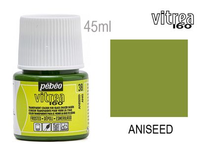 Glass paint - 38 FROSTED aniseed green, PEBEO Vitrea 160