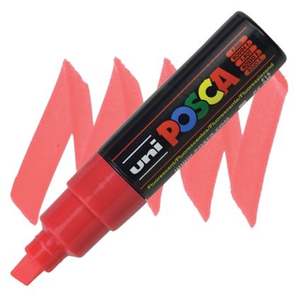 POSCA акрилен маркер PC-8K - Флуоресцент червен