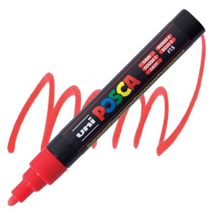 POSCA акрилен маркер PC-5M - Флуоресцентен червен