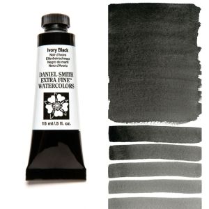 DANIEL SMITH Extra Fine™ Ivory Black Watercolor 15 ml. - World`s finest artists` paints