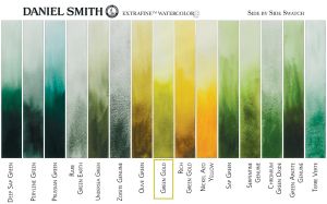 DANIEL SMITH Extra Fine™ Green Gold Watercolor 15 ml. - World`s finest artists` paints
