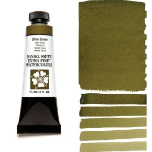 DANIEL SMITH Extra Fine™ Olive Green Watercolor 15 ml. - World`s finest artists` paints