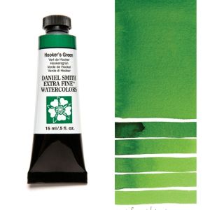 DANIEL SMITH Extra Fine™ Hooker’s Green Watercolor 15 ml. - World`s finest artists` paints