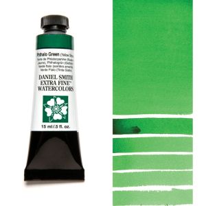 DANIEL SMITH Extra Fine™ Phthalo Green (Yellow Shade) Watercolor 15 ml. - World`s finest artists` paints