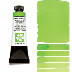 DANIEL SMITH Extra Fine™ Phthalo Yellow Green Watercolor 15 ml. - World`s finest artists` paints