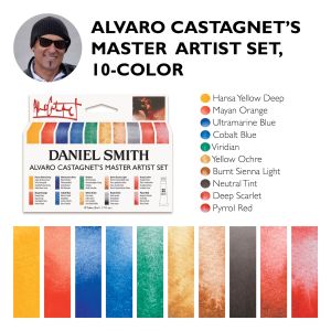 Комплект 10 цвята акварелни бои DANIEL SMITH Extra Fine™ - Alvaro Castagnet Master Watercolor Set