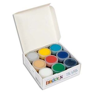 Комплект акрилни бои за текстил DECOLA 9 цвята по 20 мл.