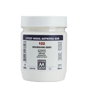 Acrylic paint Maestro Pan 45ml. - Transparent white 102