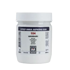 Acrylic paint Maestro Pan 45ml. - Zink White 104