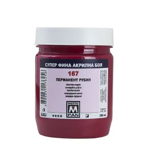 Acrylic paint Maestro Pan 45ml. - Permanent ruby 167