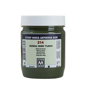 Acrylic paint Maestro Pan 45ml. - Green earth deep 214