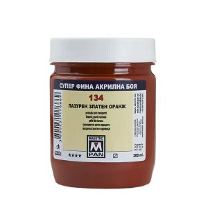 Acrylic paint Maestro Pan 45ml. - Transparent golden orange 134