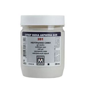 Acrylic paint Maestro Pan 45ml. - Neutral grey 281