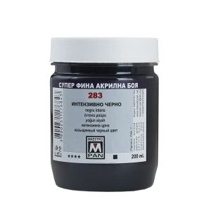 Acrylic paint Maestro Pan 45ml. - Intense black 283