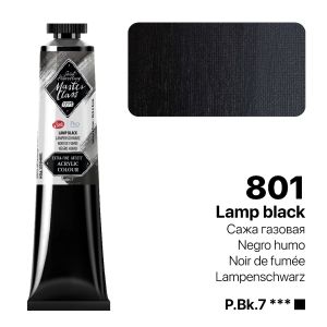 MASTER CLASS PRO ACRYLIC 46ml. - No.801 Lamp Black