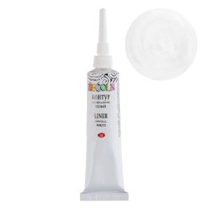 White universal acrylic liner "Decola", 18 ml tube