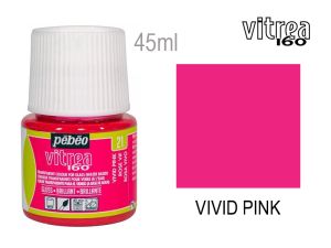 Боя за стъкло - 21 Ярко розово, PEBEO Vitrea 160