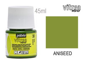 Glass paint - 38 FROSTED aniseed green, PEBEO Vitrea 160