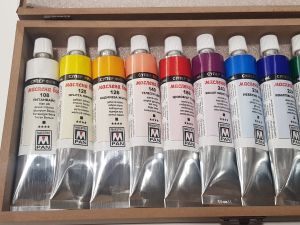 Set of 12 oil colors, 45 ml. in a box