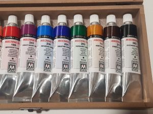 Set of 12 oil colors, 45 ml. in a box