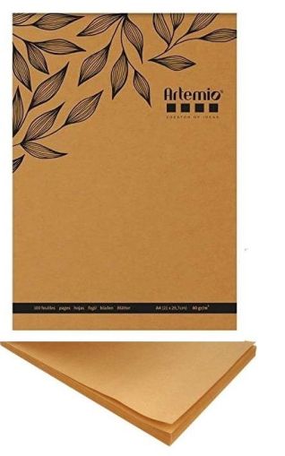 Sketchbook 100 sheets with KRAFT paper format A4, 80 g.