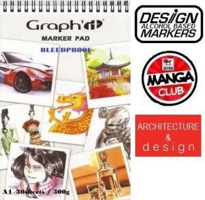 Sketchbook for markers 30 sheets, format A4