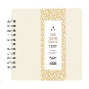 'Scrapbook Inspiration' Cream paper 250g 24 sheets, 20x20 cm.