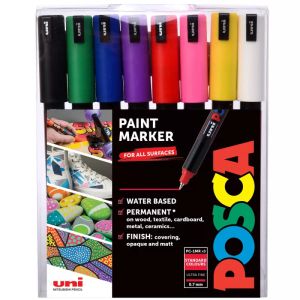 POSCA acrylic markers 1MR - Set of 8 pcs. main colors