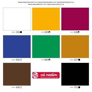 Комплект маслени бои ART CREATION 8 цвята по 12 мл.