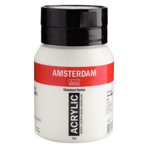 Acrylic color AMSTERDAM Standard 500 ml - Titanium white 105