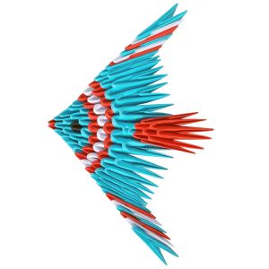 Modular origami - Blue fish size XL