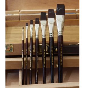 Synthetic flat brush with oval tip - GIOCONDA 273 - №1/4