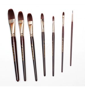 Synthetic flat brush with oval tip - GIOCONDA 273 - №1/2